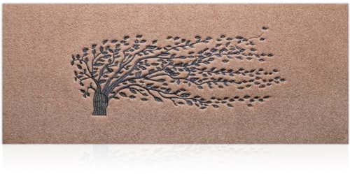 AOAOPQ Welcome Door Mats for Home Entrance Tree of Life Funny Door Mat Large Non Slip Rubber Backing Entryway Rug Exterior Mats for Outside Patio Porch Farmhouse 120 x 45 cm Brown