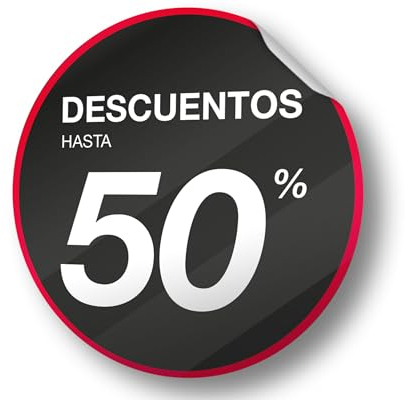 Olmedo Servicios Integrales Vinilos de Rebajas Personalizados Negro Redondo 50x50 cm - Vinilos Escaparate Rebajas Black Friday - Ofertas, Outlet Liquidaciones