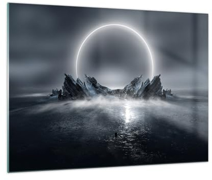 ARTTOR Bilder auf Glas 70x50cm Wandbild Glasdruck Fantasy Weltraum - 5372