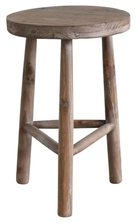 Grafelstein Holzhocker Rustik braun Dreibein Kleiner Hocker rustikale Ablage im Landhausstil