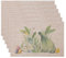 Banchif Abwaschbar Doppelseitig Tischsets 6er Set, Ostereier mit Blüten Cartoon Kaninchen tischdeko Ostern Frühling Bankett Tischsets Urlaub Party Dekor Saisonal Platzsets Beige