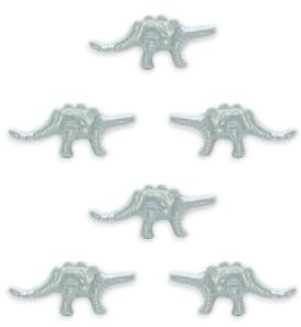 Infinity Decor Set of 6 Ceramic Knobs for Drawers, Cabinets & Cupboards - Safari Animal Design (Blue Dinosaur)