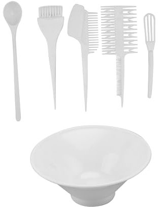 minkissy Hair Coloring Bowl Brush Kit 6pcs Set Hair Dye Bowl and Comb for Easy Diy Hair Coloring