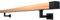 Sellon24® Holz Eiche Wandhandlauf eckig 40x40 Holzhandlauf Geländer Rohr Treppen Halterung (40x40/150cm/WPP33 Schwarz)