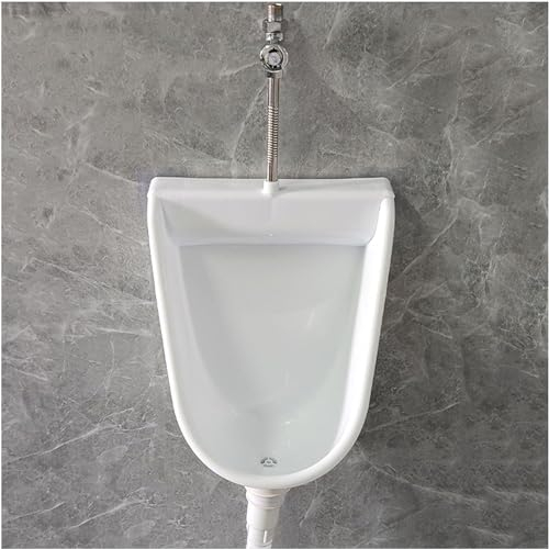 SHAIRMB Einfache Urinale für Männer, Außentoilette Temporäres Urinal, An der Wand montiert Männer-Urinal aus Kunststoff, Mobile Toilette Tragbare Urinalwanne, Wasserloses Urinal,Weiß
