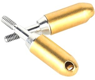 Sarini Bogenschießen-Spitzen,Kupferpfeifende Pfeilspitze,Outdoor-Übungspfeifen,Pfeilspitze,Signalpfeife,Pfeilspitze,6 Stück,Innendurchmesser 6,2 mm,Gold
