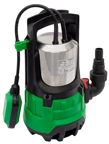CHM GmbH Pompa sommergibile per acqua sporca, 15000 l/h, 1100 Watt, per particelle fino a 25 mm, con adattatore angolare a 360°