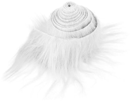 Kunstfell Zum Basteln 5cm X 1.8m Furry Faux Precut Strips Zotteliger Kunstleder Plüsch Kunstpelzstoff Pelz Fell Fluffy Stoff Kunstpelz Für Zwerge Bart Haare Cosplay Diy Weihnachts (Weiß)