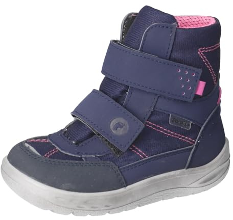 RICOSTA Mädchen Winterstiefel UKI, Kinder Boots, Weite: Weit, lose Einlage, Sympatex, waschbar,vegan, Outdoor-Kinderschuhe, Nautic/rosa (170), 33 EU