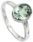 JEWELFORCE Ring aus 925er-Sterlingsilber mit grünem Amethyst-Edelstein für Herren und Damen, Stein-Bandring, Ring in allen Größen, handgefertigter Schmuck JSR-1078AL_58 (18.5)
