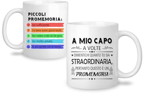 Yufansd Piccoli Promemoria Tazza 11 oz Idea Capo Regali Salute Mentale Regalo per Capo Uomo Motivazione Ispirazionale Tazza Recupero Positivo Cura di sé Incoraggiare Regalo Mug (Mio Capo)