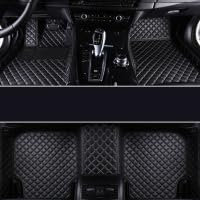 HZLGL PU Leder Auto Fußmatten Allwettermatte für BMW Series 7 2008-2015 F01,wasserdichte rutschfeste Teppich Autoteppich Bedeckter Schutz Zubehör,D