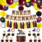 Décoration de fête d'anniversaire avec magicien : décorations d'anniversaire assistant pour enfants - 16 invités Vaisselle pour décorations d'anniversaire de magicien - Décoration de sorcier pour