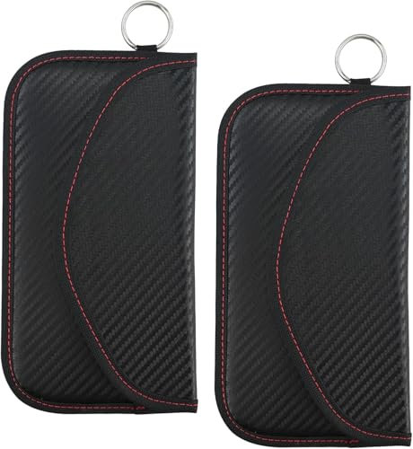 JRSHIRLEYLTD 2 bolsas para llaves de coche, para llaves y llaveros, Negro, 20 x 10.5cm