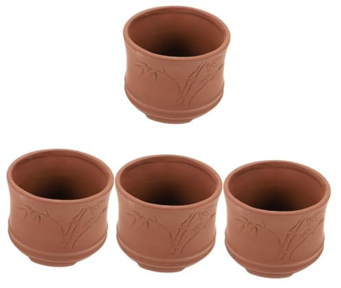 SUPVOX 4 Piezas Maceta gres Arena Morada Grandes macetas de vivero macetas de Barro para Plantas envase en conserva Jardinera Interior Plant Pot Cultivar Jardinera de Terracota