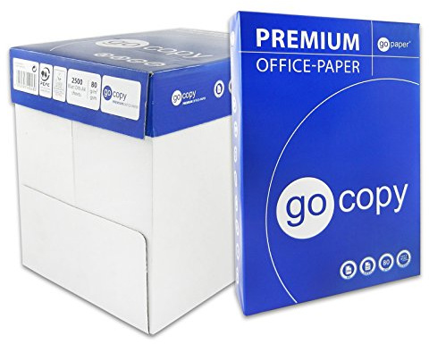 gocopy 2.500 Blatt Kopierpapier PREMIUM 80 DIN A4 holzfrei weiß FSC | EU-ECOLABEL (5x 500 Blatt)