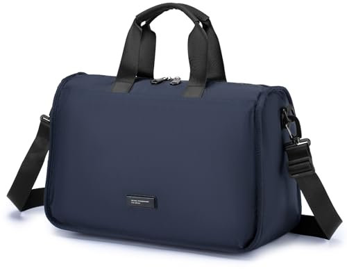 BAGZY Borsa Porta PC 14 Pollici Borsa 24 Ore Uomo Ventiquattrore Oxford Borsello Uomo Lavoro Porta Documenti Cartella Borse a Spalla per Business Tracolla Regalo Messenger Ufficio Blu