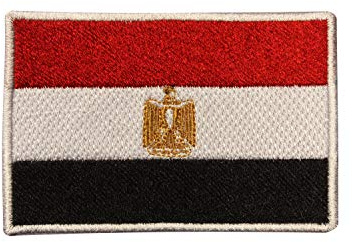 Ägypten Länderflagge Logo Patch bestickte Applikation Ägypten Länderflagge Patch Aufbügler Patch Aufbügler Patch Aufnäher Emblem