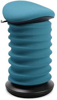 TOPSTAR Sitness 4D AGR-Zertifiziert Dynamischer Sitzhocker schwarz Petrol - ergonomischer Bürohocker - höhenverstellbar - stärkt den Rücken - entlastet die Bandscheiben | Made in Germany | Ergonomisch | Bürohocker, Rollhocker | höhenverstellbar | Geprüfte Sicherheit nach GS-Intertek