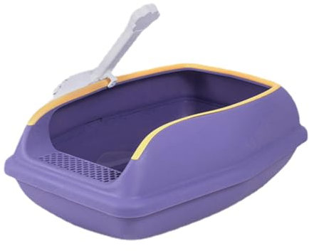 Hochseitige Katzentoilette - Vollständig Halb Verschleppter Katzenratschachtel Mit Beweglicher Zaun, Leicht Zu Reinigendem Spritzsicheren Offenen Top -Katzen -Katzentlatten Für Kleine Haustiere