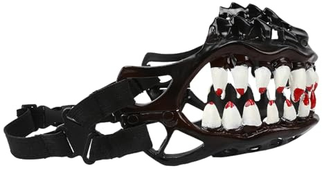 Gruseliges Hundekostüm mit Zähnen - Halloween Haustier Maske Hund Maulkorb Prop | Große Zähne Halloween Outfit Gruseliger Mundschutz Haustiere Kostüm Zubehör Lustiges Urlaubs-Outfit für Süßes oder