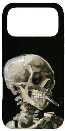 Hülle für iPhone 17 Pro Max Van Gogh Painting Head of Skeleton Zigarette Art Phone Cover