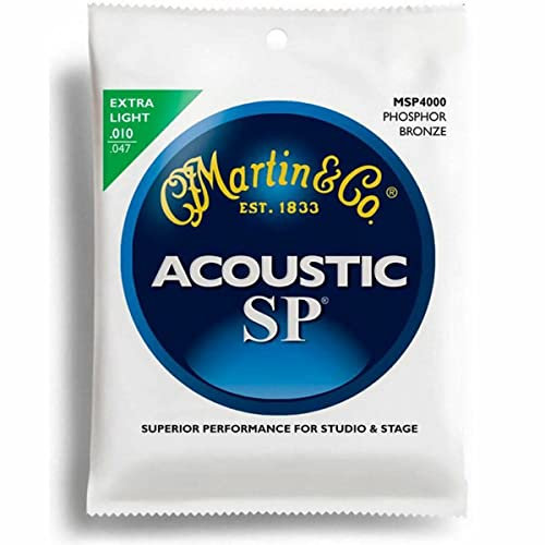 Martin MSP4000 - Juego de cuerdas para guitarra acústica de fósforo/bronce