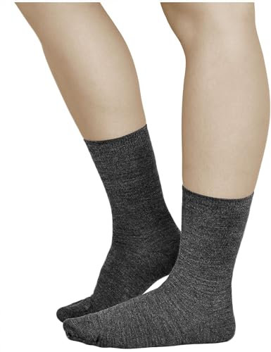 vitsocks Damen Wollsocken MERINO WOLLE warme Socken (3 PAAR) Winter Merinosocken dünn Wool Socks, einfarbig, grau, 39-42