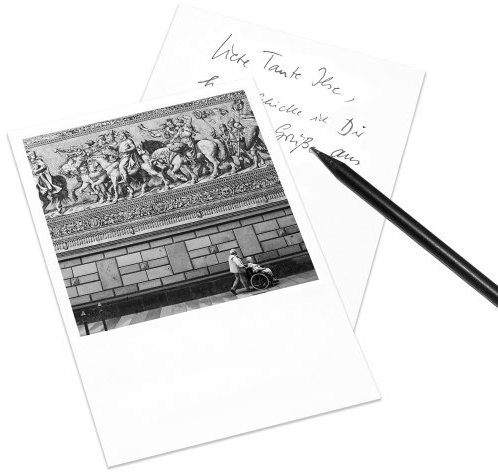 10er-Set Postkarte DIN A6 Dresden im Retro-Stil - Motiv: Fürstenzug