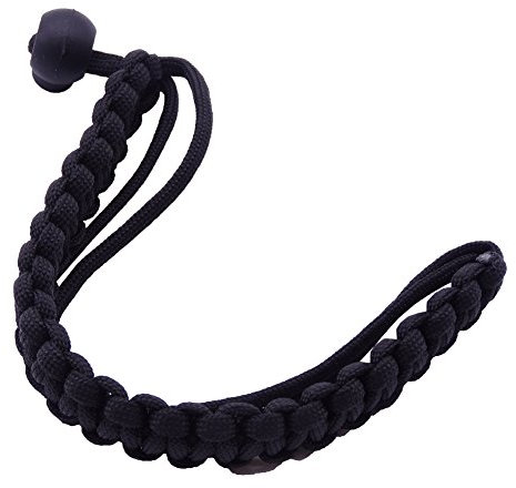 Maveek Adjustable Braided 550 Paracord Camera Wrist Strap/Bracelet for Video Camcorder, Binoculars and Digital Cameras(Black)