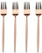 LEKOCH 4 Stück 18/10 Edelstahl Matte Kuchengabel Tafelgabeln Set 18.5cm (Rose Gold)