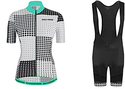 UGLY FROG Damen Radtrikot Set Radtrikot Kurzarm + Radhose mit 20D Sitzpolster MTB Fahrradbekleidung HNDX02