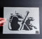 Banksy Mörtel Bombe Ratten Verschiedene Größen Farbe Wände, Stoff & Möbel Ideal Stencils - 24x37cm