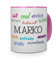 printplanet Tasse mit Namen Marko - Positive Eigenschaften von Marko - Namenstasse, Kaffeebecher, Mug, Becher, Kaffeetasse - Farbe Rosa