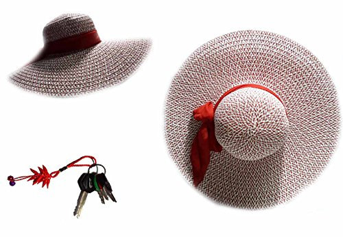 Generischer roter Damenhut mit elegantem Pflasterstein-Verschluss, 14 cm, Einheitsgröße, Made in Italy.