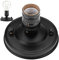 Zerodis Vintage Plafonnier Support de Base Industrielle à Fixation Murale Support de Lampe Luminaire Lustre Plafonnier Douille Pendentif Ampoule pour Maison Cuisine(Black)