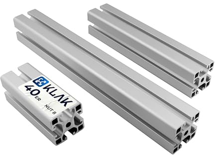 KLAK 40 - Aluprofil 40x40mm Nut 8 Aluminium Systemprofil Typ I 200cm 2000mm