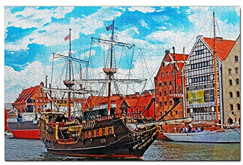 Polen Puzzle 1000 Teile Polen Altstadt Danzig Puzzle Spiel Kunstwerk Reise Souvenir Holz