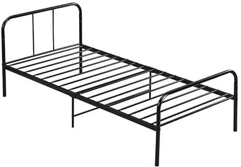 Panana 3FT Bedstead Single Metal Bed Frame Bed Base Modern Stylish Durable Black (Black)