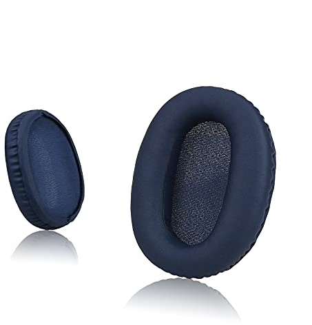 Krone Kalpasmos Ersatz-Ohrpolster kompatibel mit Sony WH-CH700N, WH-CH710N, Protein-Leder, Memory-Schaum, Ersatz-Ohrpolster, Blau