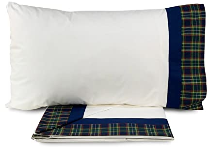 NADA HOME Bettwäsche-Set aus Baumwolle, für Einzelbett, antike italienische Weberei, für Einzelbett 4508