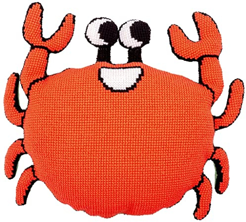 Vervaco Cross Stitch Kit Cushion Complete with Crab Back Decoration Manual Embroidery Kit Adult Art Creative Gift DIY ca. 52 x 45 cm