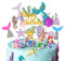 32 Pieces Mermaid Cake Topper, Mermaid Doll Cake Topper,Decoration Birthday Ocean Glitter Birthday Party Supplies for Girls Children's
