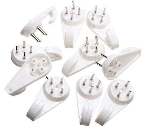 Non-Trace Picture Hooks for Hard Walls, Pictures Hanging Kit, Assorted Sizes Hanging Hook for Fixing Picture Frames on Lime,Plasterboard, Drywall, Latex Wall (Pack of 17)