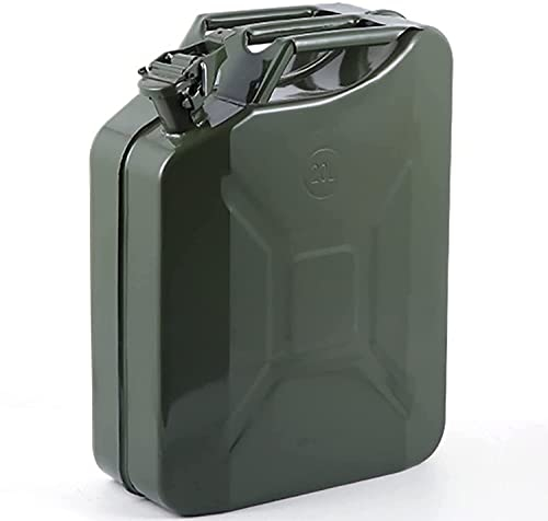 Bidón de gasolina de Metálico Recipientes gasoli Bidón de Metal verde de 5L/20L for combustible, gasolina, diésel, aceite, bioetanol, bote portátil for coche, furgoneta, camión, motocicleta, tanque de