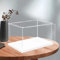 Aufklappbare Vitrine aus Durchsichtigem Acryl Zum Zusammenbauen der Thekenbox Mit Weißem Boden Actionfiguren (20x8x10inch/50x20x25cm)