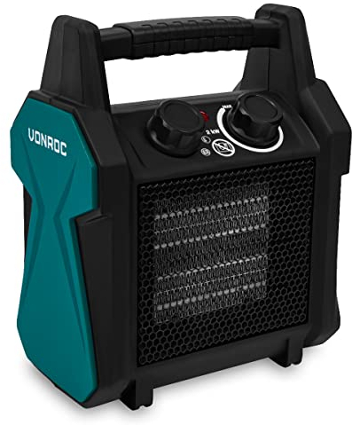 VONROC Radiateur électrique soufflant - 1000W/ 2000W - céramique