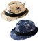 Happy Cherry 2 Pcs Chapeau de Paille Enfant Garçon Chapeau de Soleil Eté Anti-UV Chapeau Cowboy Panama pour Vacance Plage Voyage 54cm