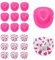GVSAVY 20 Pcs Mini Cowboy Hats, Dollhouse Pink Cowboy Hats, Miniature Western Cowboy Hats, Can Be Used As Cake Decorations, Craft Accessories, Bottle Hats, Pet Hats