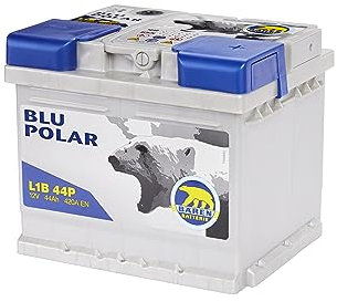 Baren Batteria Auto Flooded L1B 44P 12V 44Ah 420A, Batteria Auto Blu Polar ad Acido Libero per Veicoli Tradizionali, Made in Italy, Senza Manutenzione, Pronta all'uso, Batteria Alta Affidabilità